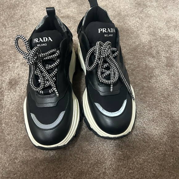 COPY - Prada Black and White Sneakers - Picture 1 of 3
